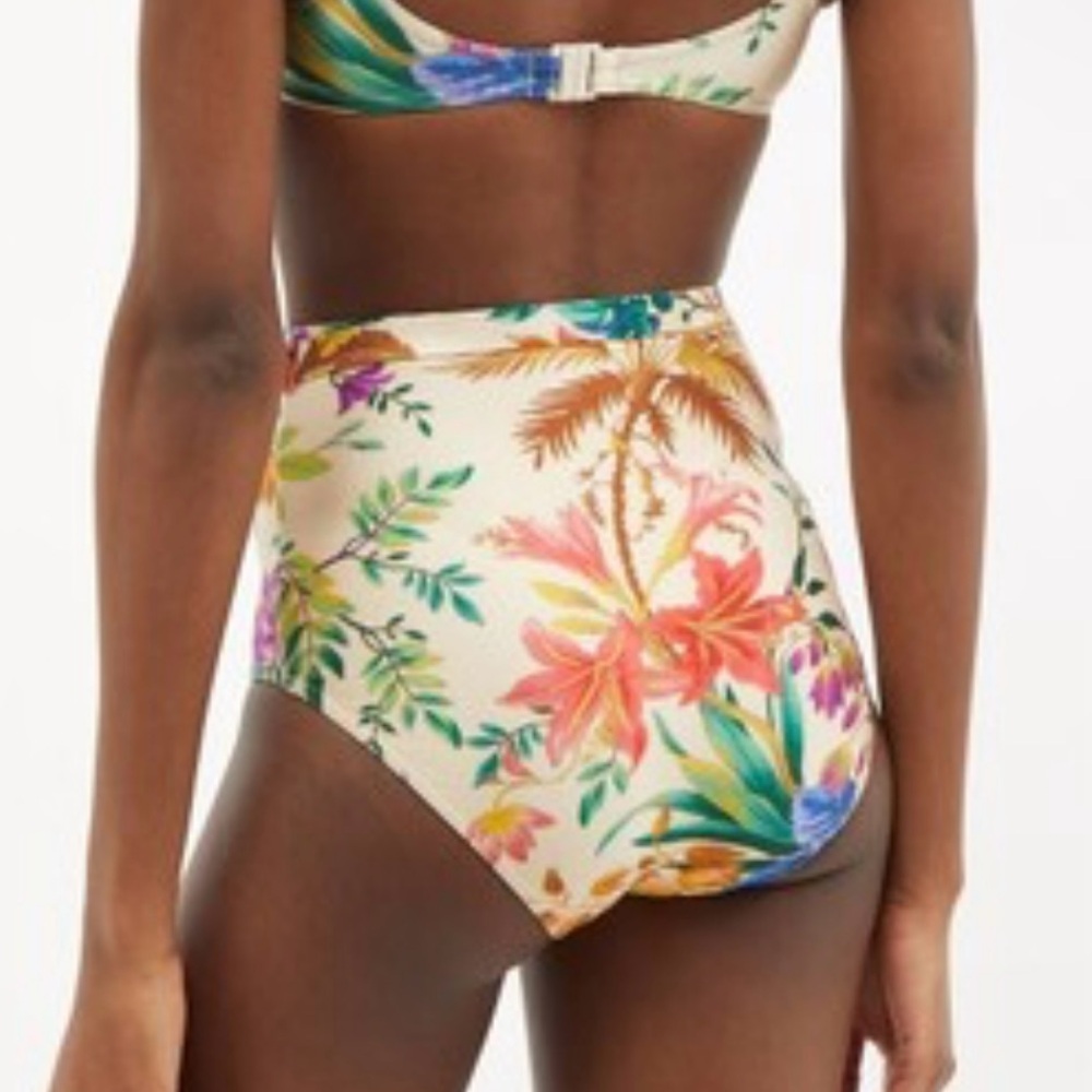 Zimmerman Tropicana High Waist Swim Bottom Belted Size 0 US 4 Multicolor NWT